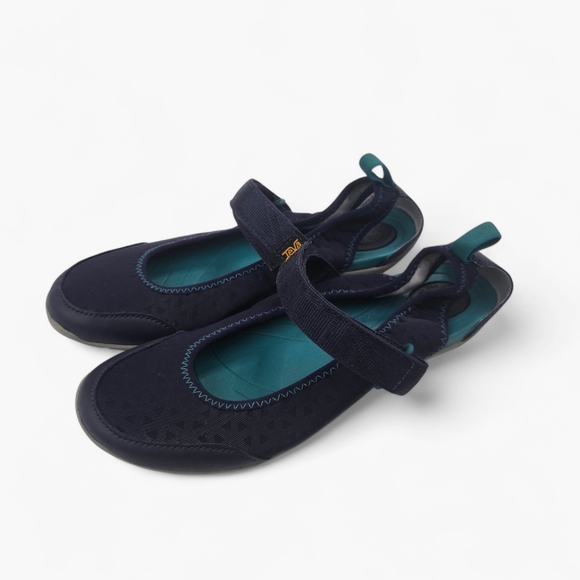 Teva Northwater Sporty Mary Jane Sandal Purple And Blue Sz 9 Gore Strap Eclipse - Picture 2 of 6